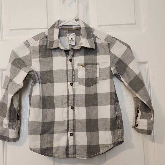 Carter's Other - Carter's Black and White Checkered Kids Shirt